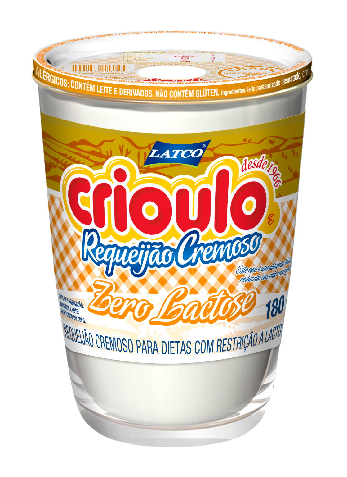 Requeij O Cremoso Crioulo Zero Lactose